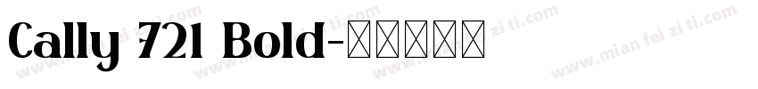 Cally 721 Bold字体转换